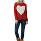 Love Heart Jacquard Round Neck Pullover Sweater MK3506 (S-L)