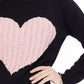 Love Heart Jacquard Round Neck Pullover Sweater MK3506 (S-L)