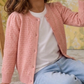 Girl Cute Crochet Pattern Cropped Daily Cardigan Sweater MK3514KID (2/4-10/12)