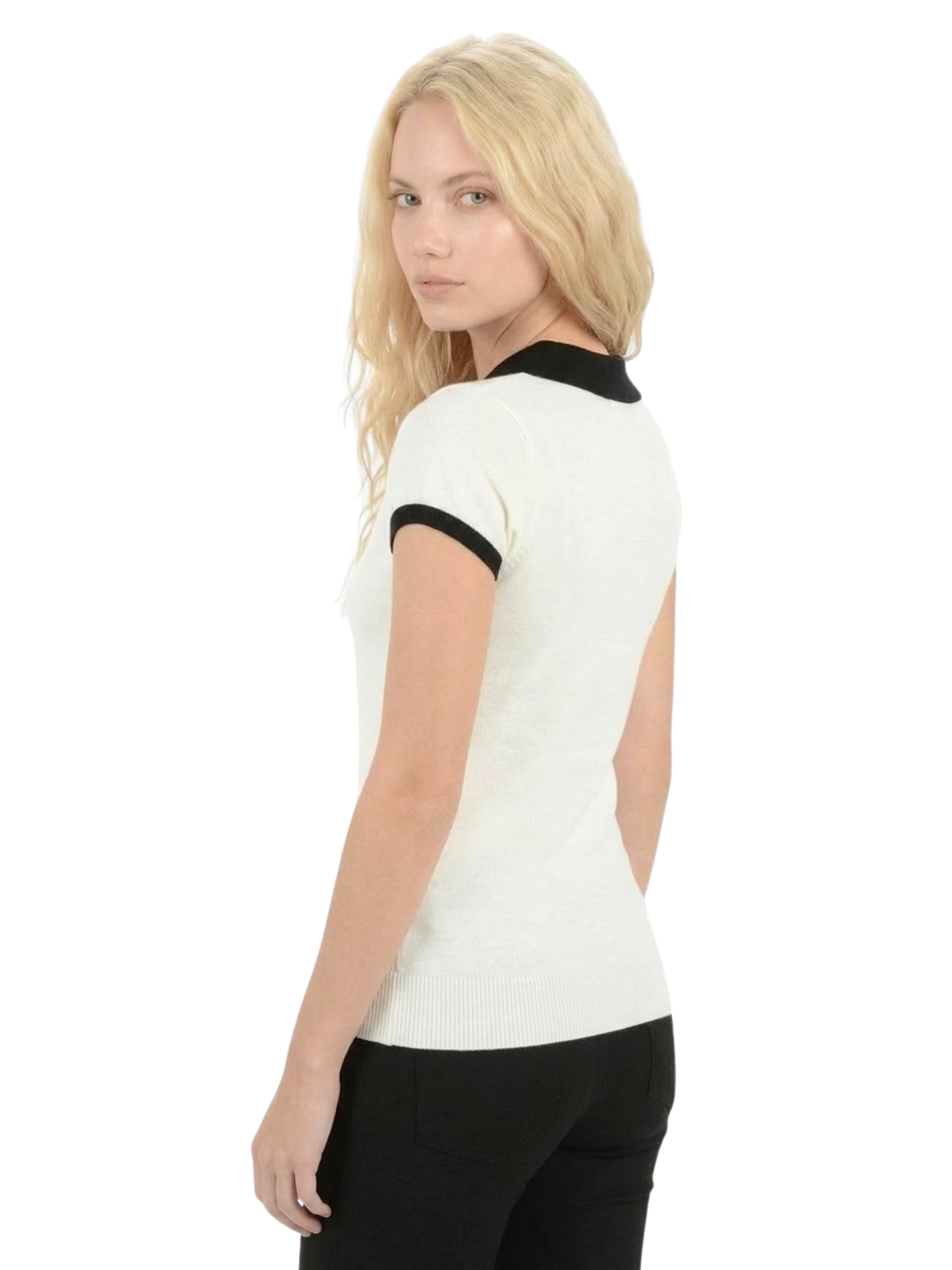 Pointed Collar Cat Tea Cup Short Sleeve Pullover Sweater MK3591CAT (S-L)