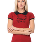 Women's Meow Cat Classic Contrast Collar Short Sleeve Casual Pullover Sweater MK3591MEOW (S-L)