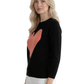 Love Heart Chenille Crewneck 3/4 Sleeve Pullover Sweater MK3595 (S-L)