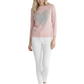 Love Heart Chenille Crewneck 3/4 Sleeve Pullover Sweater MK3595 (S-L)