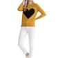 Love Heart Chenille Crewneck 3/4 Sleeve Pullover Sweater MK3595 (S-L)