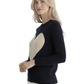 Love Heart Chenille Crewneck 3/4 Sleeve Pullover Sweater MK3595 (S-L)