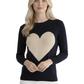 Love Heart Chenille Crewneck 3/4 Sleeve Pullover Sweater MK3595 (S-L)