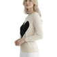 Love Heart Chenille Crewneck 3/4 Sleeve Pullover Sweater MK3595 (S-L)