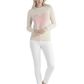 Love Heart Chenille Crewneck 3/4 Sleeve Pullover Sweater MK3595 (S-L)
