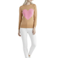 Love Heart Chenille Crewneck 3/4 Sleeve Pullover Sweater MK3595 (S-L)