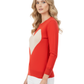 Love Heart Chenille Crewneck 3/4 Sleeve Pullover Sweater MK3595 (S-L)