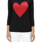 Love Heart Chenille Crewneck 3/4 Sleeve Pullover Sweater MK3595 (S-L)