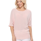 Half Dolman Sleeve Sheer Cool Knit Sweater Top MK3621 (S-L)