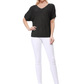 Open Back Half Sleeve Loose Fit Summer Knit Top MK3626 (S-L)