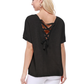 Open Back Half Sleeve Loose Fit Summer Knit Top MK3626 (S-L)