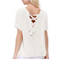 Open Back Half Sleeve Loose Fit Summer Knit Top MK3626 (S-L)