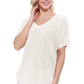 Open Back Half Sleeve Loose Fit Summer Knit Top MK3626 (S-L)