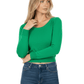 Round Neck Long Sleeve Crop Sweater Knit Crop Top MK3637 (S-XL)