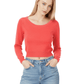 Round Neck Long Sleeve Crop Sweater Knit Crop Top MK3637 (S-XL)
