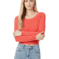 Round Neck Long Sleeve Crop Sweater Knit Crop Top MK3637 (S-XL)