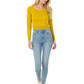 Round Neck Long Sleeve Crop Sweater Knit Crop Top MK3637 (S-XL)