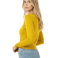 Round Neck Long Sleeve Crop Sweater Knit Crop Top MK3637 (S-XL)