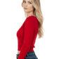Round Neck Long Sleeve Crop Sweater Knit Crop Top MK3637 (S-XL)