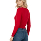 Round Neck Long Sleeve Crop Sweater Knit Crop Top MK3637 (S-XL)