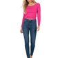 Round Neck Long Sleeve Crop Sweater Knit Crop Top MK3637 (S-XL)