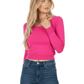 Round Neck Long Sleeve Crop Sweater Knit Crop Top MK3637 (S-XL)