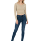 Round Neck Long Sleeve Crop Sweater Knit Crop Top MK3637 (S-XL)