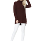 Women's Long Sleeve Turtleneck Pullover Tunic Sweater MK3660 (S-L)