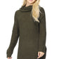 Women's Long Sleeve Turtleneck Pullover Tunic Sweater MK3660 (S-L)
