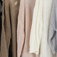 Open Back Sheer Batwing Sleeve Stretch Knit Top MK3662 (S-L)