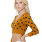 Dog Patterned Button Down Cropped Cardigan Sweater MK3672 (S-L)