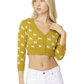 Dog Patterned Button Down Cropped Cardigan Sweater MK3672 (S-L)