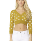 Dog Patterned Button Down Cropped Cardigan Sweater MK3672 (S-L)