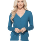 Women V-Neck Button Down Knit Cardigan Sweater MK5178 (S-XL)