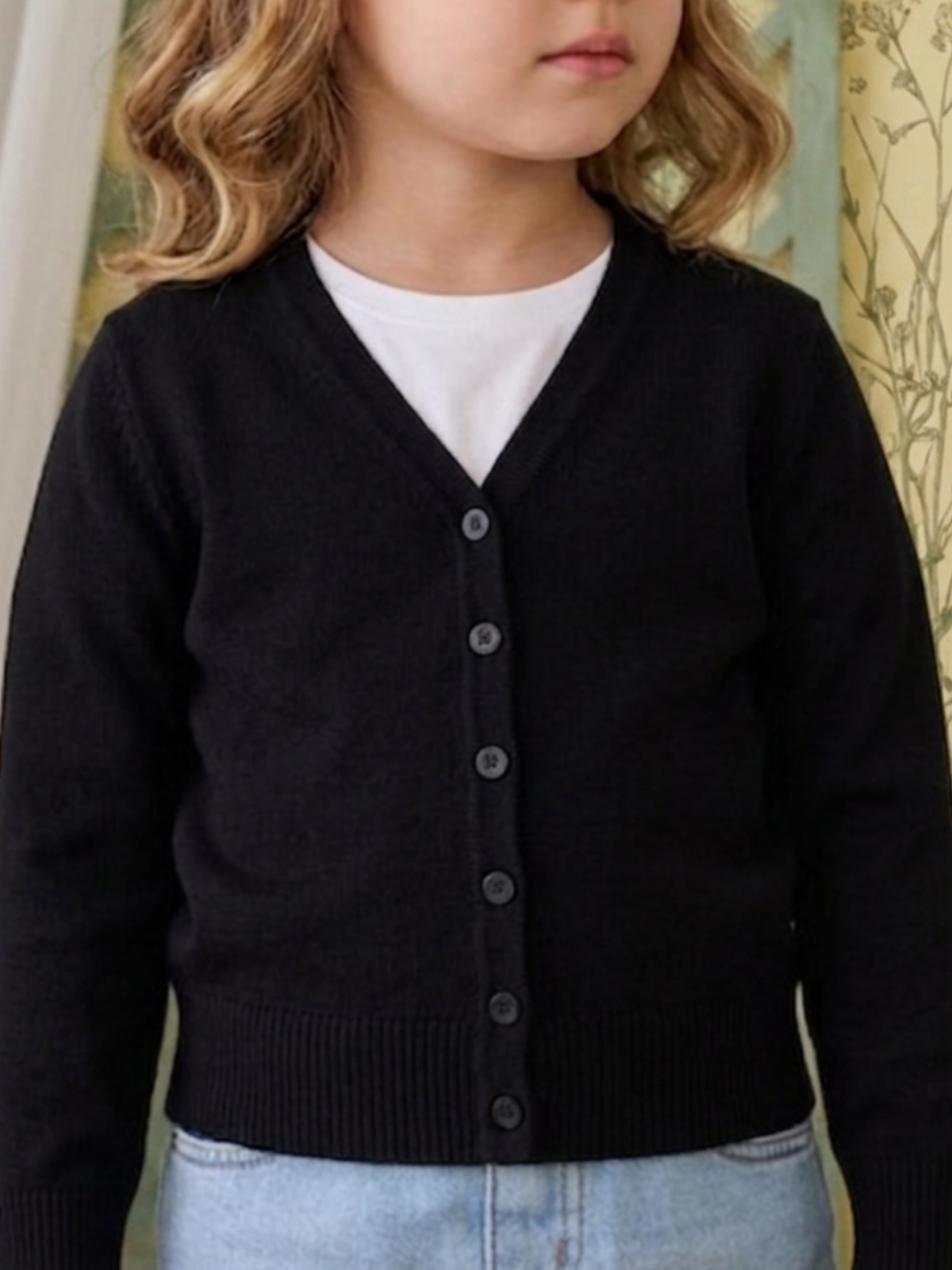 Girls Long Sleeve V neck Sweater Cardigan MK5178KID (2/4-10/12)
