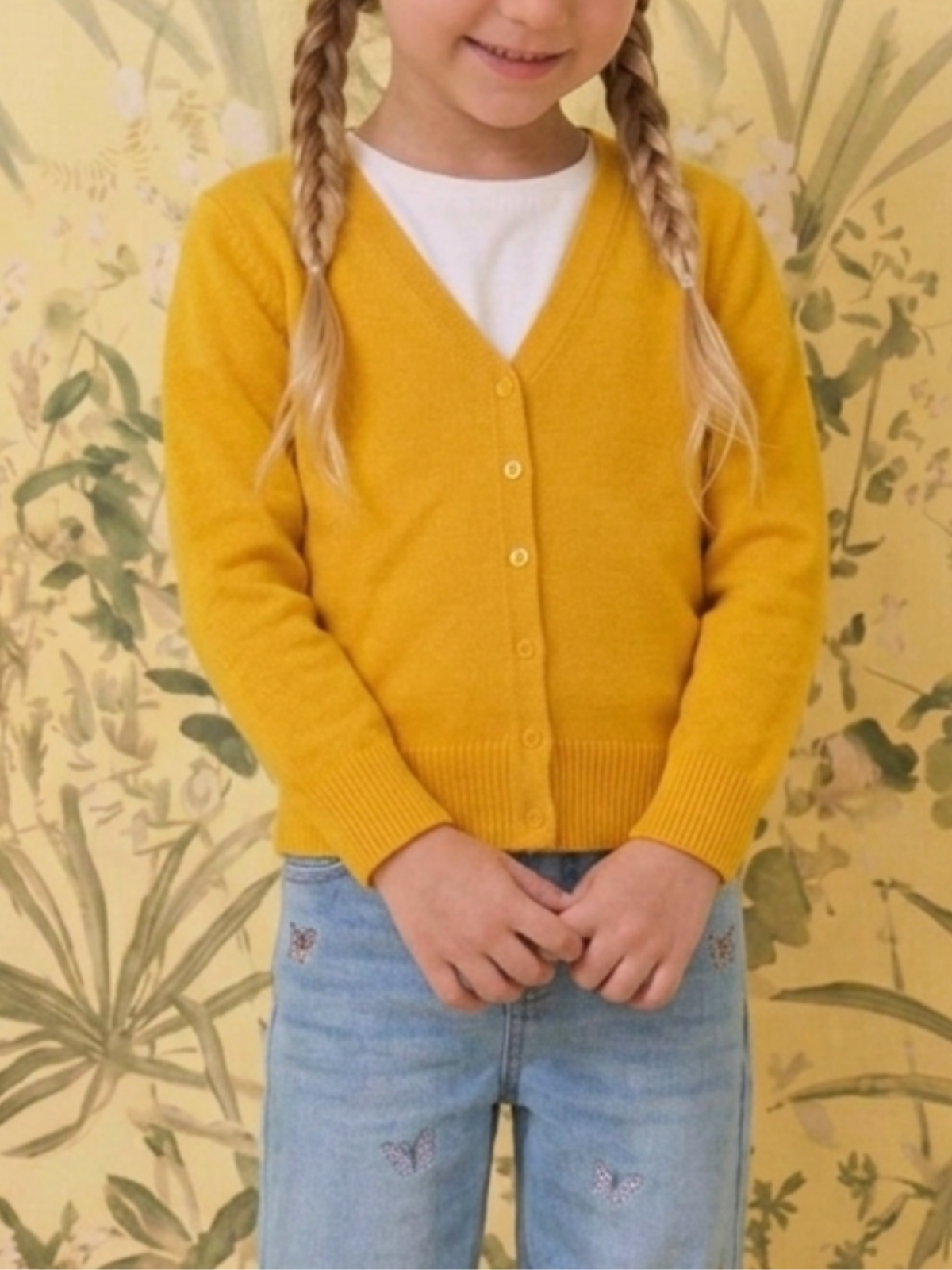 Girls Long Sleeve V neck Sweater Cardigan MK5178KID (2/4-10/12)
