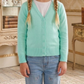 Girls Long Sleeve V neck Sweater Cardigan MK5178KID (2/4-10/12)
