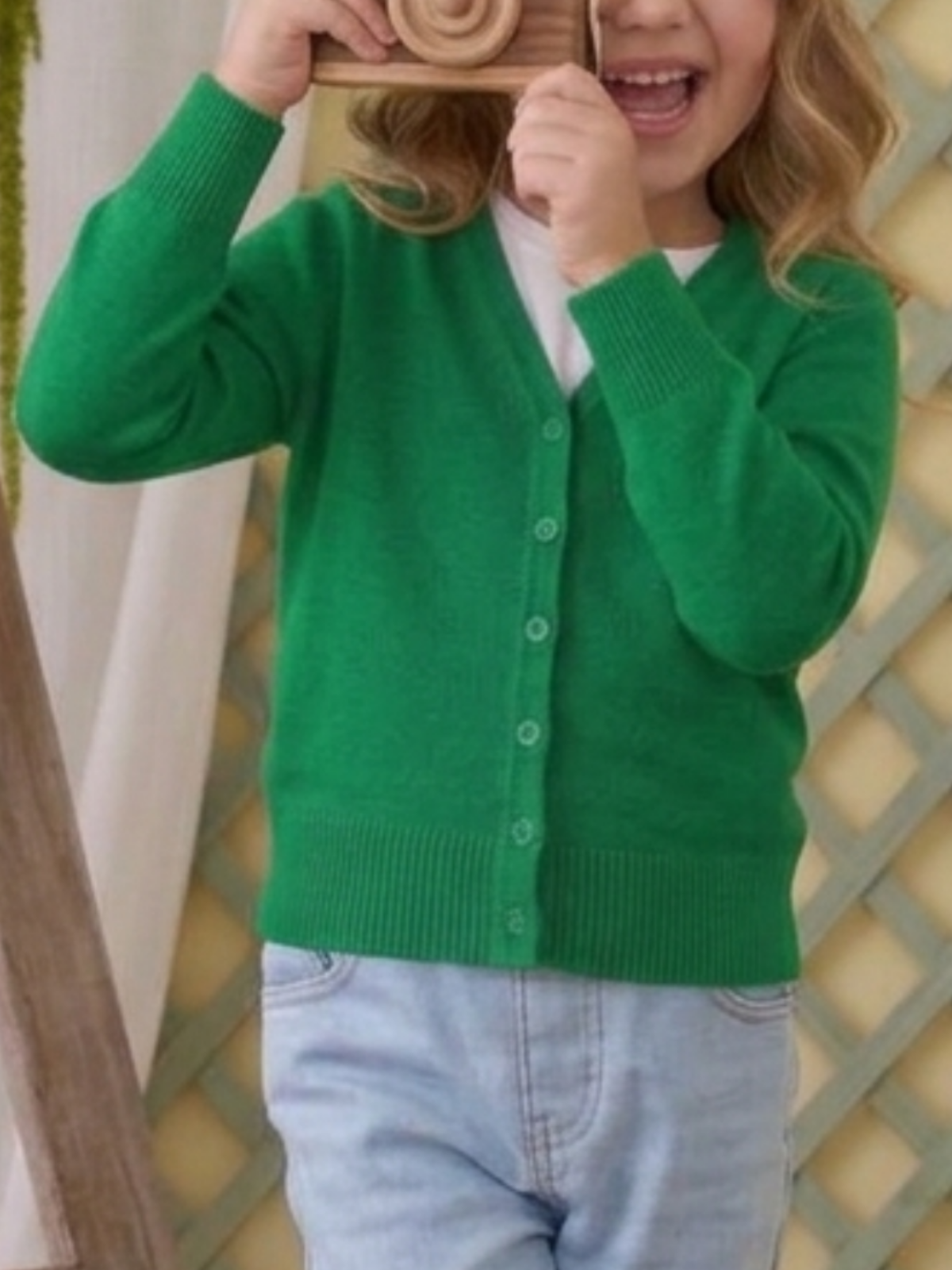 Girls Long Sleeve V neck Sweater Cardigan MK5178KID (2/4-10/12)