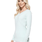 Long Sleeve V-Neck Soft Lightweight Knit Sweater Pullover MK5501 (S-XL)