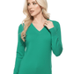 Long Sleeve V-Neck Soft Lightweight Knit Sweater Pullover MK5501 (S-XL)