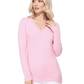Long Sleeve V-Neck Soft Lightweight Knit Sweater Pullover MK5501 (S-XL)