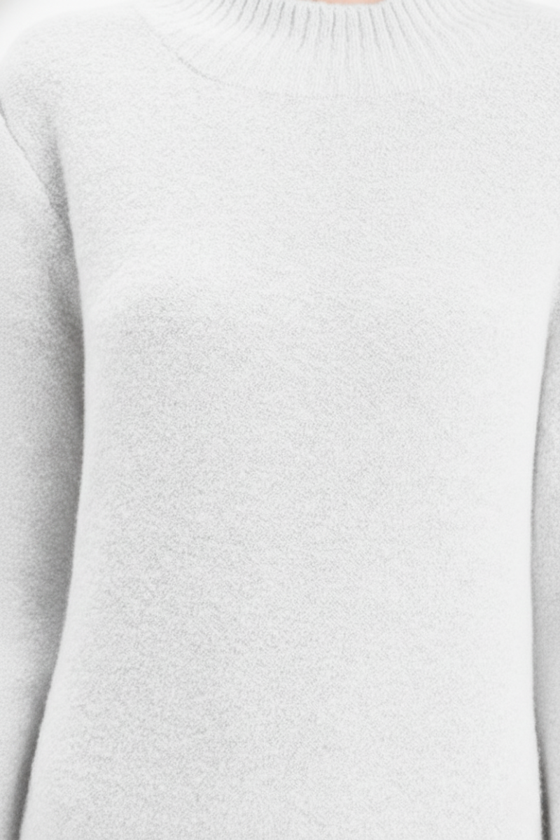 Loose Fit Long Sleeve Textured Midi Sweater Dress MK6012 (S-L)