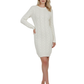 Loose Fit Knee Length Heavy Cable Knitted Dress MK6026 (S-L)