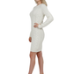 Loose Fit Knee Length Heavy Cable Knitted Dress MK6026 (S-L)