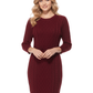 Round Neck Cable Knit Long Sleeve Sweater Dres MK8002 (S-L)