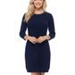 Round Neck Cable Knit Long Sleeve Sweater Dres MK8002 (S-L)