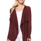 Long Sleeve Soft Sheer Slub Open Front Summer Cardigan MK8080 (S-L)